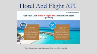 Hotel And Flight API - Travelopro