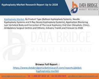 Kyphoplasty Market Research Report Up to 2028