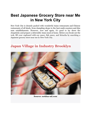 Best Japanese Grocery Store near Me in New York City