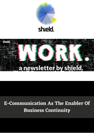 Enabler of Business Continuity | E-Comms