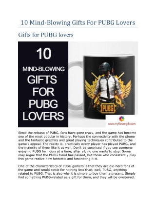 10 Mind-Blowing Gifts For PUBG Lovers