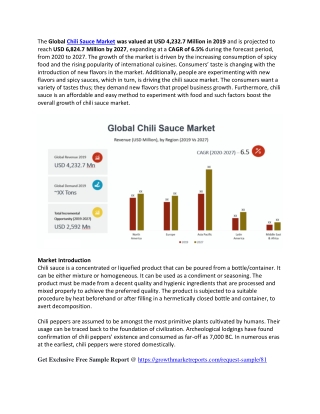 Chili Sauce Market – Global Industry Analysis