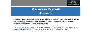 Fingerprint Fingerprint Sensor Market Size Technology Global Forecast to 2026