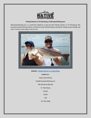 Fishing Charters in St Petersburg Nativesportfishing