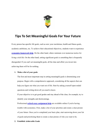 Tips To Set Meaningful Goals For Your Future