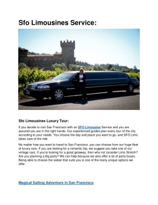 SFO Car Service