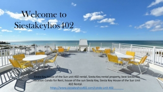 Siesta Key Vacation Condo Rentals 402