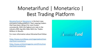 Monetarifund| Monetarico | Best Trading Platform