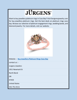 Buy Jewellery Platinum Rings Coos Bay | Designmyjewelry.com
