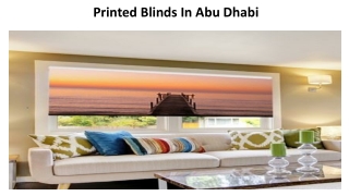 Printed Blinds In Abu Dhabi