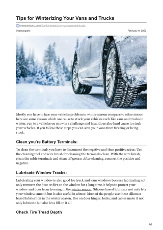 newswebpro.com-Tips for Winterizing Your Vans and Trucks