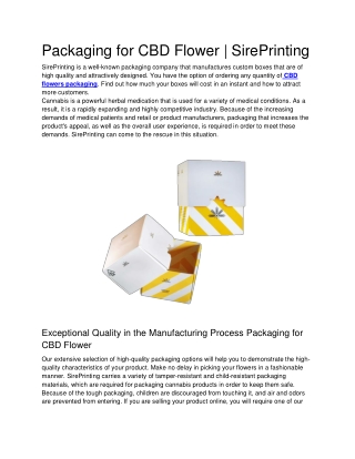 Packaging for CBD Flower _ SirePrinting