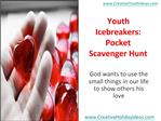 Youth Icebreakers: Pocket Scavenger Hunt