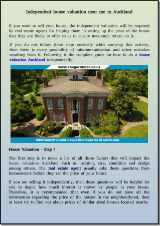 independent house valuation near me