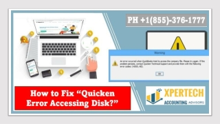 How to Fix Quicken Error Accessing Disk ( 1(855)-376-1777).