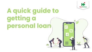 A quick guide to getting a personal loan