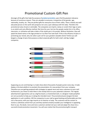 Promotional Custom Gift Pen