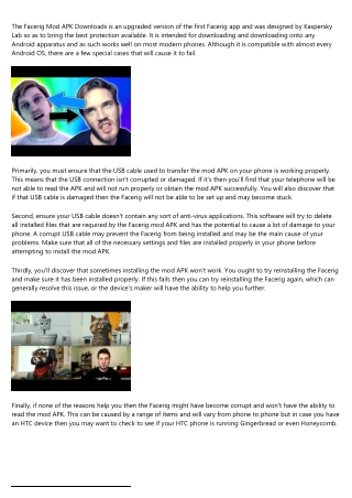 Why Does the Facerig Mod APK Fail?