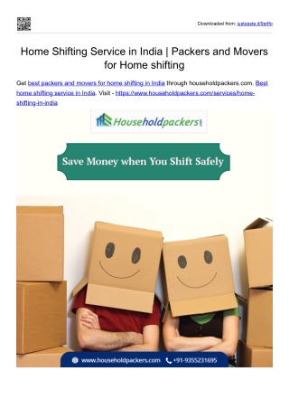 Home Shifting Service in India