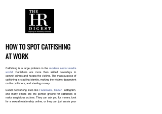 Catfishing Warning Signs