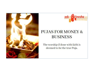 Pujas for Money & Business