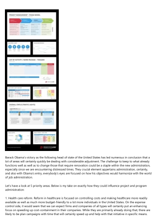 Obama as well as the Globe of Task Management