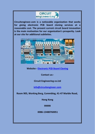 Electronic PCB Board Cloning