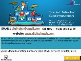Social Media Marketing Company India |SMO Services |Digital Hutch