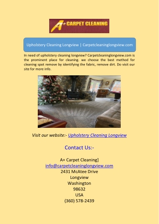 Upholstery Cleaning LongviewUrine Odor Removal Service Kelso | Carpetcleaninglon