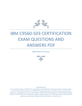 IBM C9560-503 Certification Exam Questions and Answers PDF