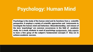 Psychology Human Mind