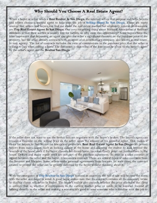 Why Should You Choose A Real Estate Agent?