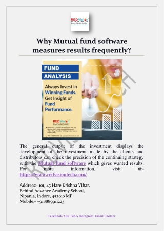 Why Mutual fund software measures results frequently