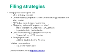 Filing Strategies