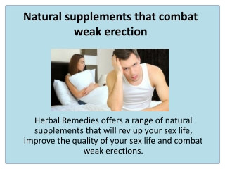 Improve male sexual performance