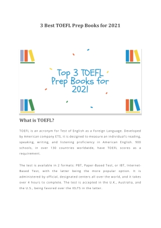 3 Best TOEFL Prep Books for 2021