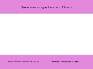 Gynecomastia surgery low cost in Chennai