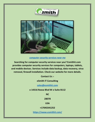 Computer Security Services Near Me | Esmithit.com
