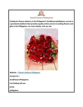 Flowers Delivery Philippines  Sendflowersphilippines.com.ph