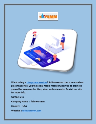 cheap smm services | Followersmm.com