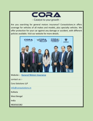 General Motors Insurance | Corasolutions.in