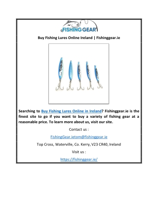 Buy Fishing Lures Online Ireland | Fishinggear.ie
