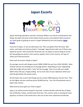 Japan Escorts