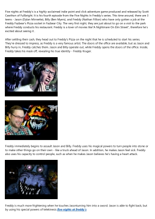 Five Nights at Freddy's 4 Game Review