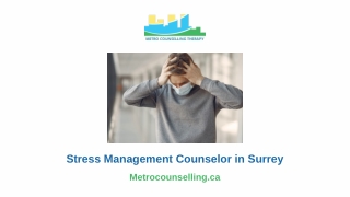 Stress Management Counselor in Surrey