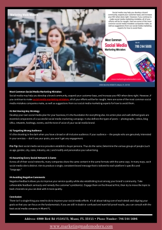 Most Common Social Media Marketing Mistakes