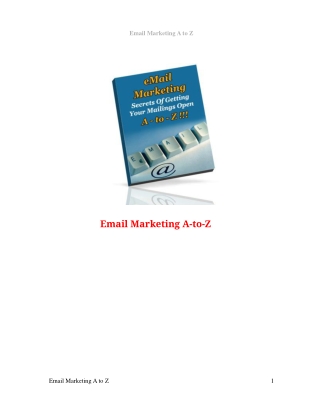 eMail Marketing A-to-Z