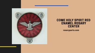 Come Holy Spirit Red Enamel Rosary Center