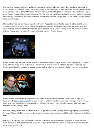 Five Nights at Freddy's 4 Game Review