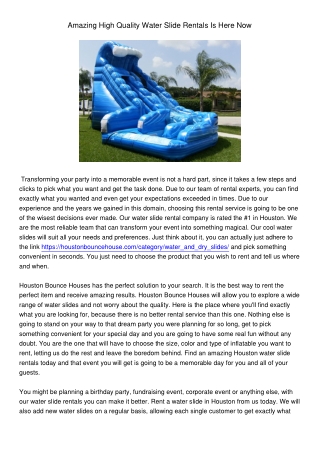 AmazingHighQualityWaterSlideRentalsIsHereNow